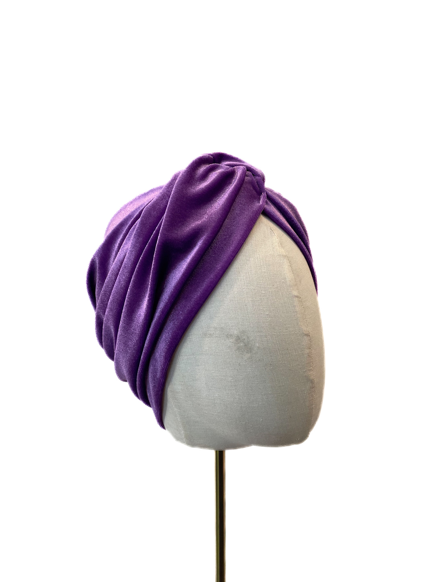 Turban Cassie, purple velvet - Image 2