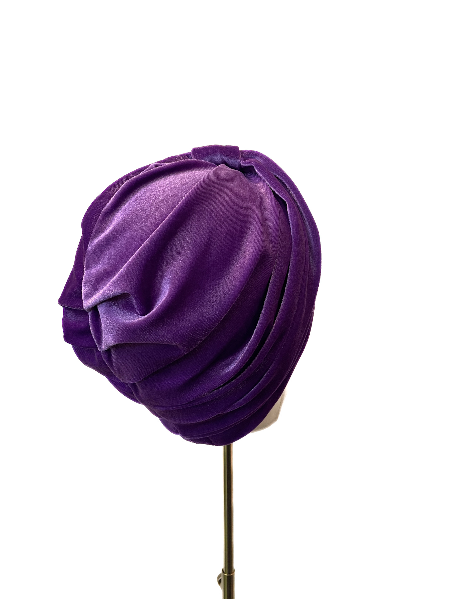 Turban Cassie, purple velvet - Image 3
