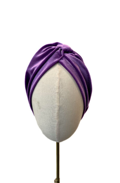 Turban Cassie, purple velvet