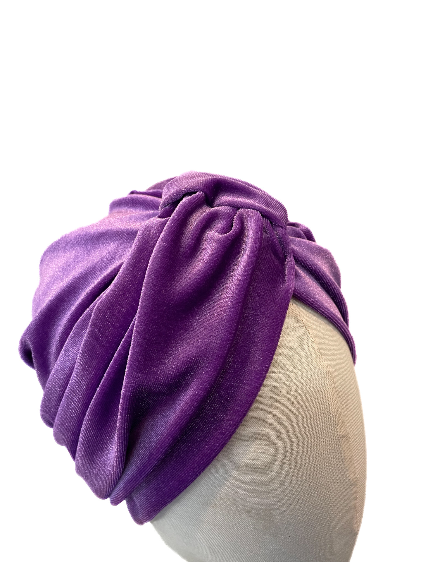 Turban Cassie, purple velvet - Image 4