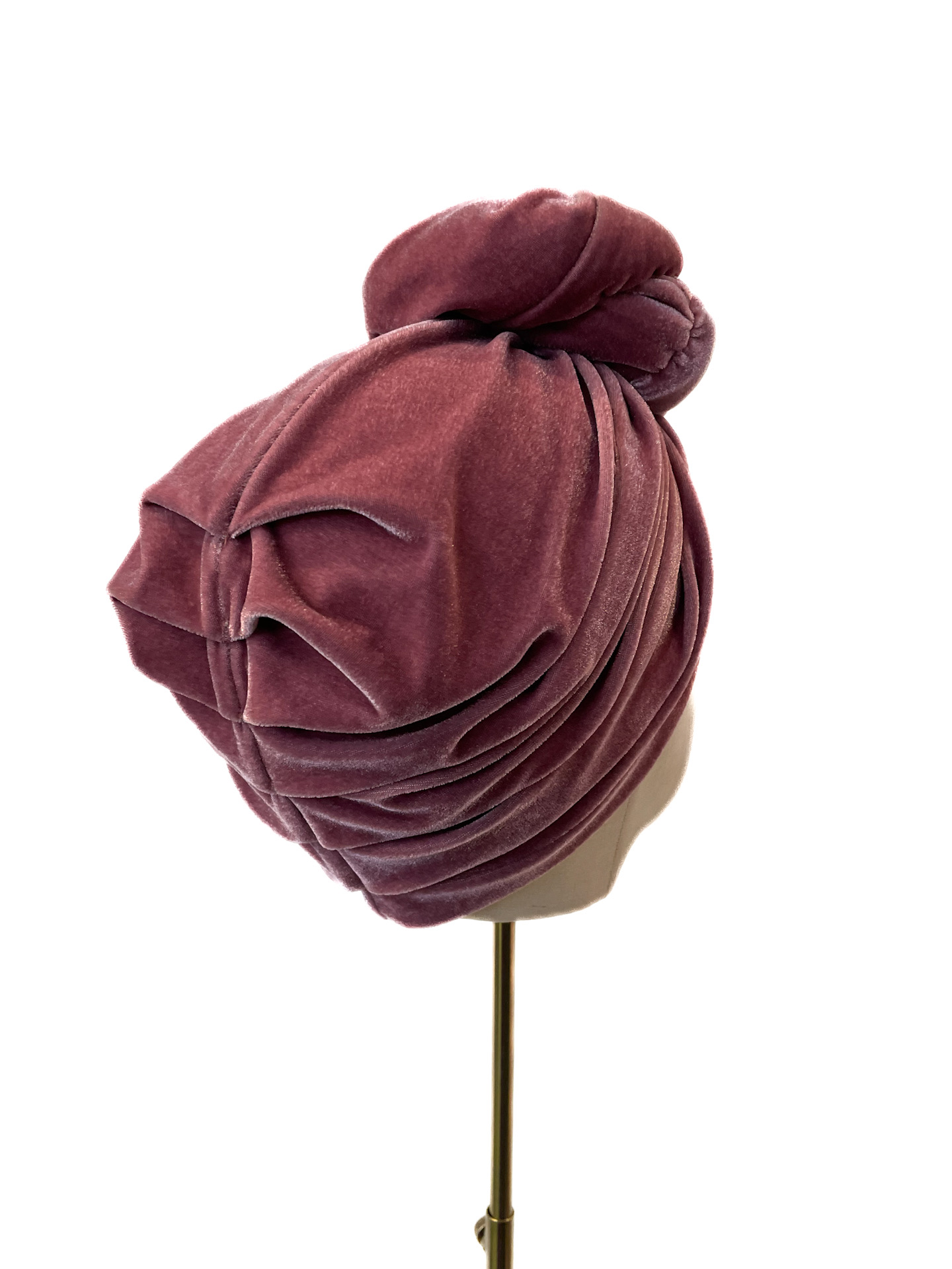 Turban Greta, baby pink velvet - Image 3