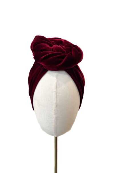 Turbaani Greta, viininpunainen sametti S (55-57cm)
