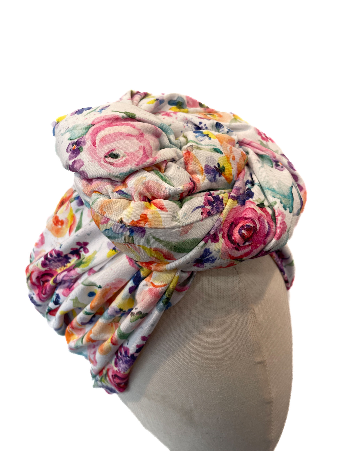 Turbaani Greta, kukkakuosinen trikoo M (58-60cm) - Image 4
